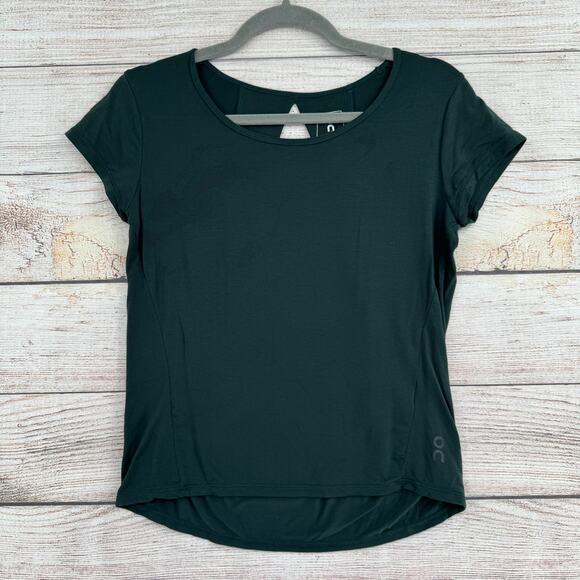 On Cloud Active-T Breathe Open Back Running Shirt Womens XS Green - Picture 1 of 8